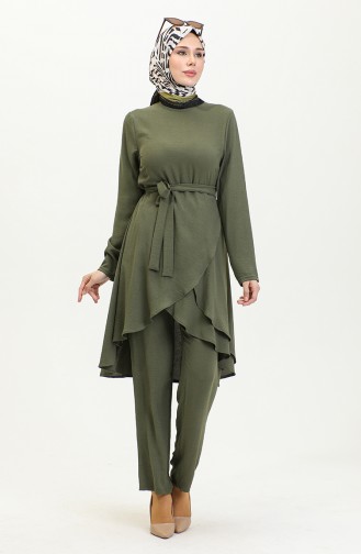 Asymmetrisch Geschnittener Aerobin-Hijab-Anzug Brc1311 1311-01 Khaki 1311-01