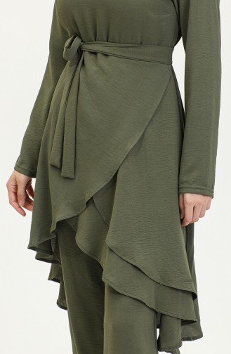 Asymmetrisch Geschnittener Aerobin-Hijab-Anzug Brc1311 1311-01 Khaki 1311-01