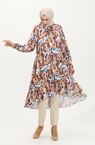 Geplooide Tuniek Bruin T1635 1203