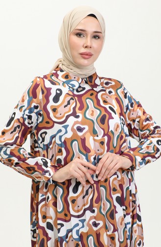 Plissierte Tunika Braun T1635 1203