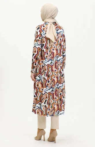 Geplooide Tuniek Bruin T1635 1203