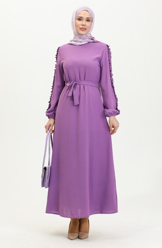 Schlichtes Kleid Mit Rüschenärmeln 2002-03 Flieder 2002-03