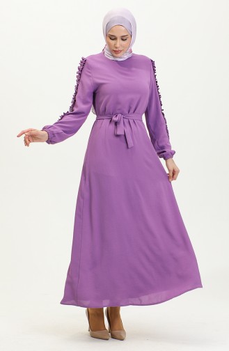 Schlichtes Kleid Mit Rüschenärmeln 2002-03 Flieder 2002-03