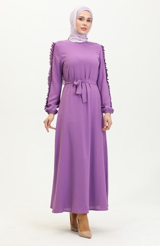Schlichtes Kleid Mit Rüschenärmeln 2002-03 Flieder 2002-03