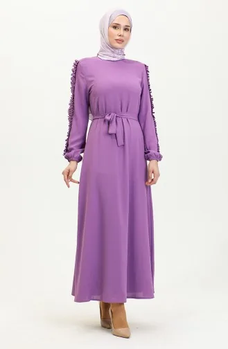 Schlichtes Kleid Mit Rüschenärmeln 2002-03 Flieder 2002-03