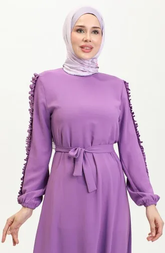 Schlichtes Kleid Mit Rüschenärmeln 2002-03 Flieder 2002-03