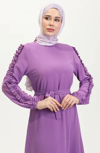 Schlichtes Kleid Mit Rüschenärmeln 2002-03 Flieder 2002-03