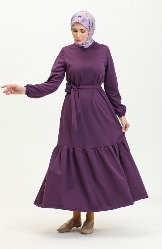 Rüschenrock-Hijab-Kleid Brc1122 1122-04 Lila 1122-04
