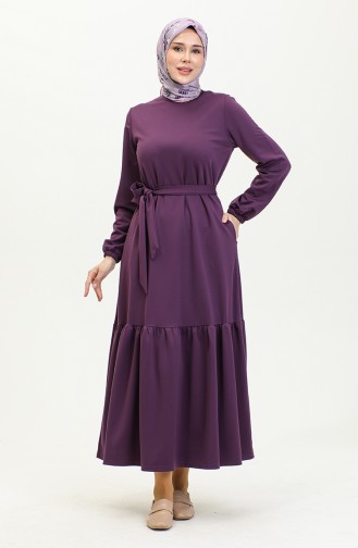 Rüschenrock-Hijab-Kleid Brc1122 1122-04 Lila 1122-04
