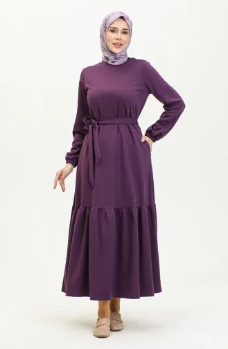 Rüschenrock-Hijab-Kleid Brc1122 1122-04 Lila 1122-04