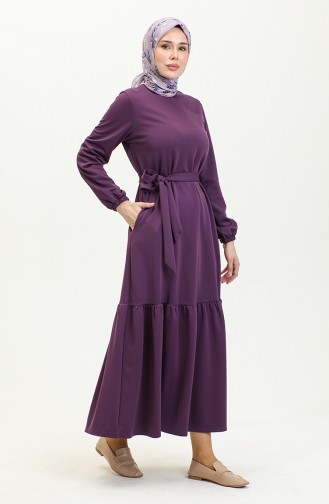 Rüschenrock-Hijab-Kleid Brc1122 1122-04 Lila 1122-04
