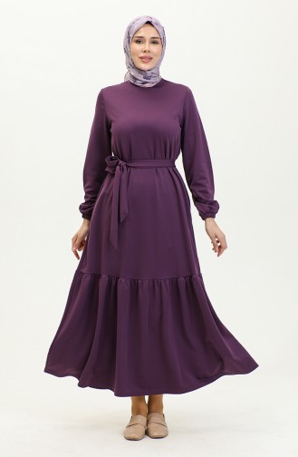 Rüschenrock-Hijab-Kleid Brc1122 1122-04 Lila 1122-04