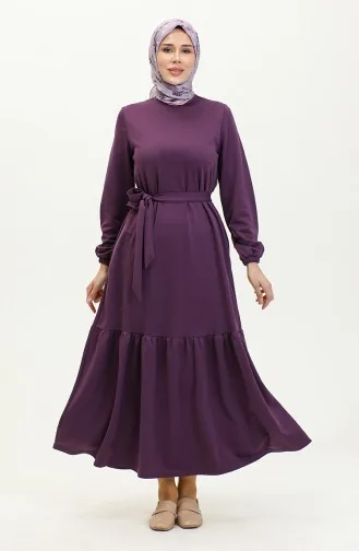 Rüschenrock-Hijab-Kleid Brc1122 1122-04 Lila 1122-04