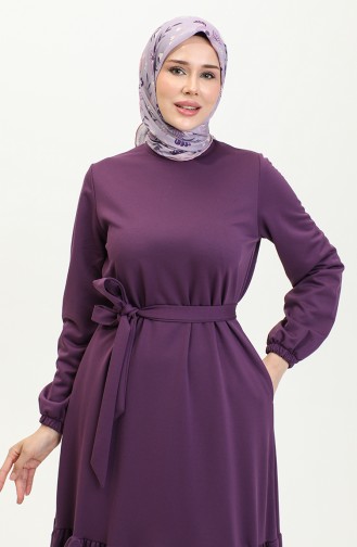 Rüschenrock-Hijab-Kleid Brc1122 1122-04 Lila 1122-04