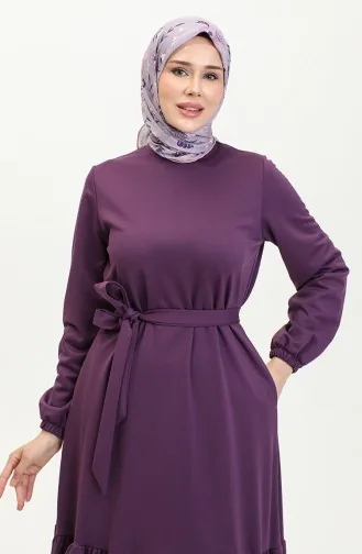 Rüschenrock-Hijab-Kleid Brc1122 1122-04 Lila 1122-04