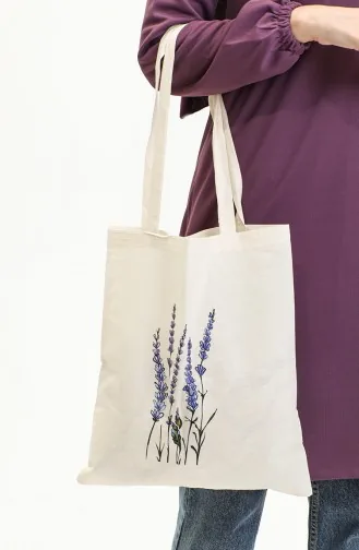 Çınar Sac à Bandoulière Femme 0864 Crème Violet 0864