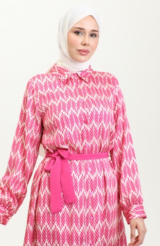 Belt Detailed Plus Size Suit Pink Tk206 1054