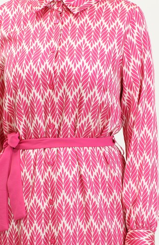 Belt Detailed Plus Size Suit Pink Tk206 1054