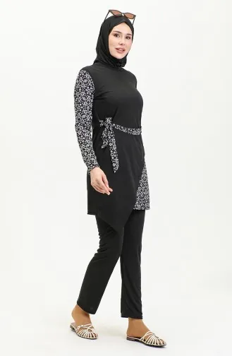 Tesettür-badpak Met Riem 2490-01 Zwart 2490-01