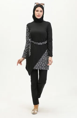 Tesettür-badpak Met Riem 2490-01 Zwart 2490-01