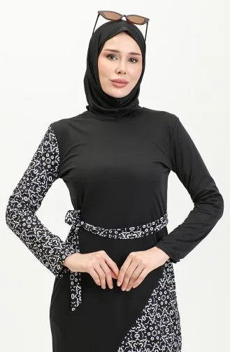 Tesettür-badpak Met Riem 2490-01 Zwart 2490-01