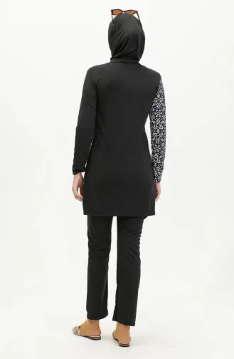 Tesettür-badpak Met Riem 2490-01 Zwart 2490-01