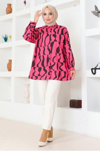 Gemusterte Tunika Rosa 6107 15247