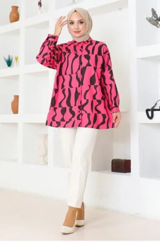Gemusterte Tunika Rosa 6107 15247