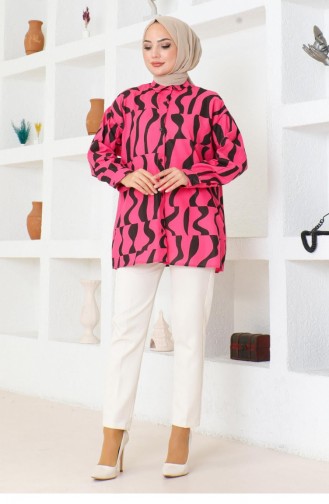Gemusterte Tunika Rosa 6107 15247