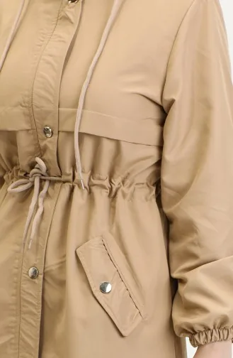 Belt Detailed Long Trench Coat Brc1908 1908-01 Light Wheat 1908-01