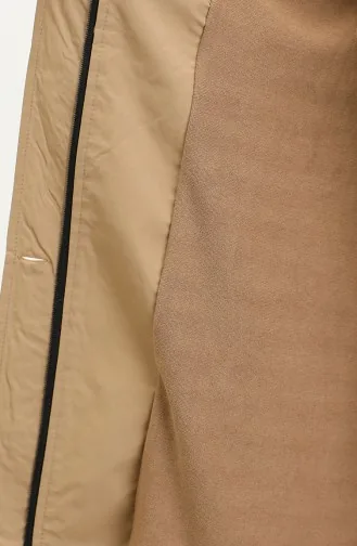 Belt Detailed Long Trench Coat Brc1908 1908-01 Light Wheat 1908-01