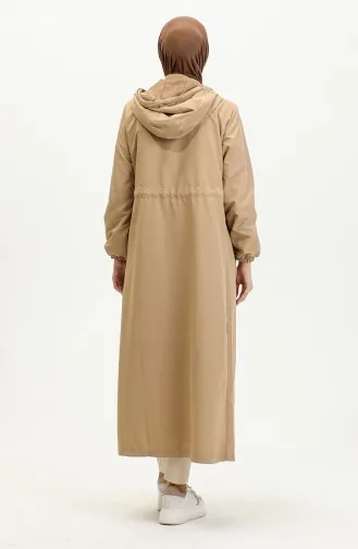 Belt Detailed Long Trench Coat Brc1908 1908-01 Light Wheat 1908-01