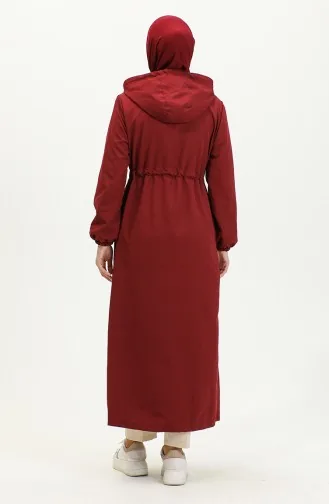 Gürteldetaillierter Langer Trenchcoat Brc1908 1908-03 Weinrot 1908-03
