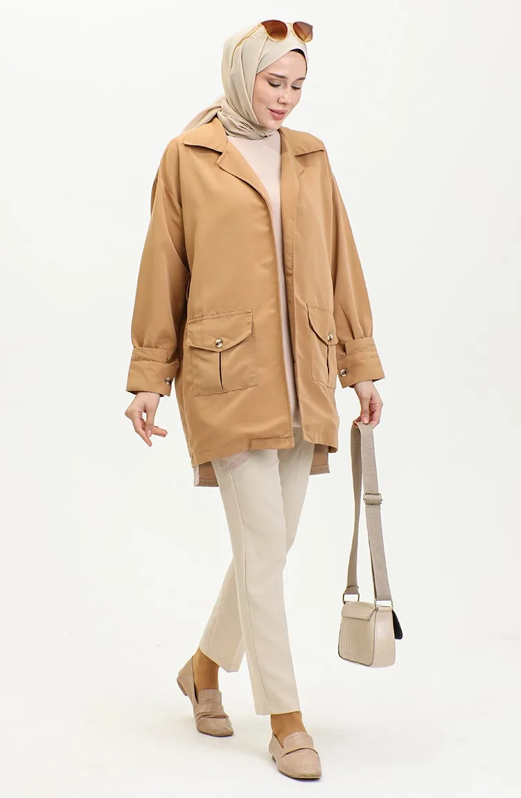 Pocketed Jacket 3503-06 Dark Beige 3503-06