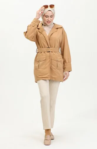 Pocketed Jacket 3503-06 Dark Beige 3503-06