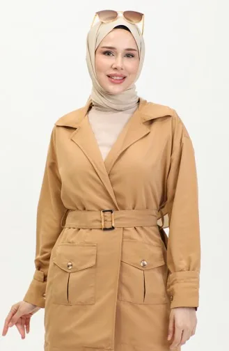 Pocketed Jacket 3503-06 Dark Beige 3503-06