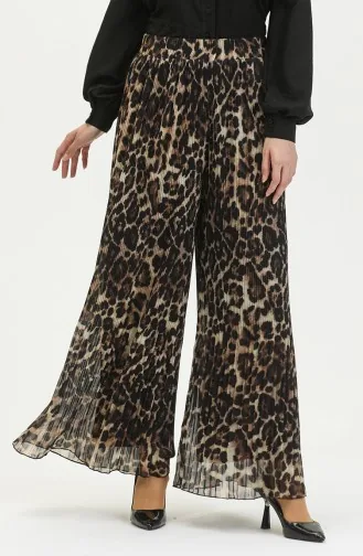 Pantalon Plissé 0160-01 Moutarde Noir 0160-01