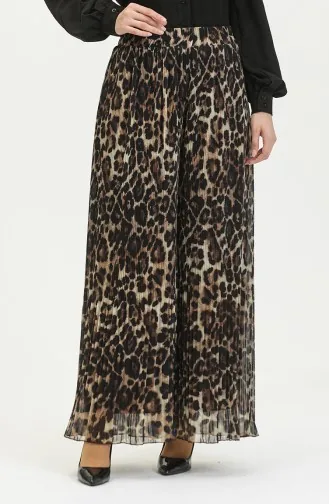 Pantalon Plissé 0160-01 Moutarde Noir 0160-01