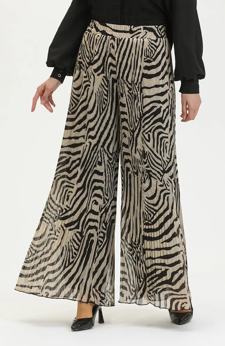 Pleated Trousers 0160-02 Yellow Black 0160-02