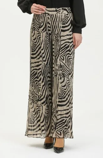 Pleated Trousers 0160-02 Yellow Black 0160-02