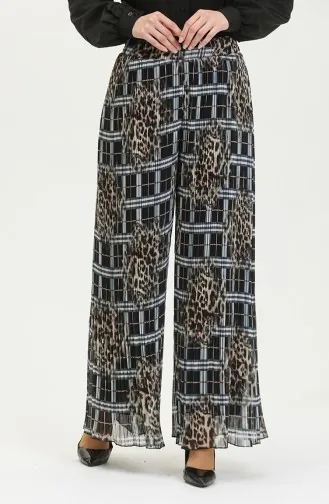 Pleated Trousers 0160-04 Brown Black 0160-04