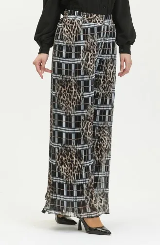 Pleated Trousers 0160-04 Brown Black 0160-04