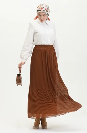 Plooirok 3009-02 Kaneelkleur 3009-02