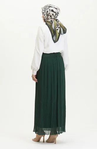 Piliseli Etek 3009-03 Zümrüt Yeşili