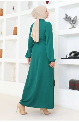 Rose Frilly Aerobin Dress 0003-04 Emerald Green 0003-04