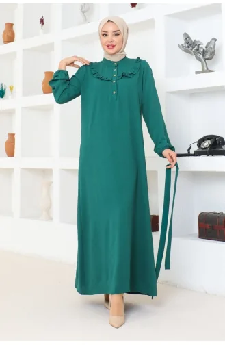 Rose Frilly Aerobin Dress 0003-04 Emerald Green 0003-04