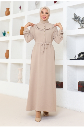 Rose Rüschen Aerobin Kleid 0003-05 Nerz 0003-05