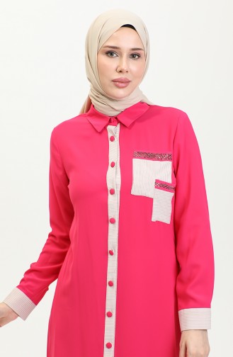 Pocket Detailed Tunic Fuchsia G3069 1108