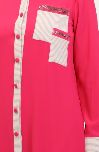 Pocket Detailed Tunic Fuchsia G3069 1108