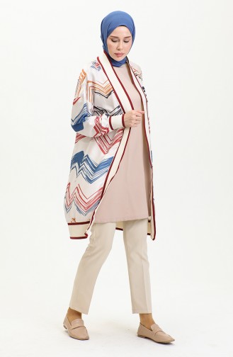 Große Gemusterte Abaya In Blau K325 1245